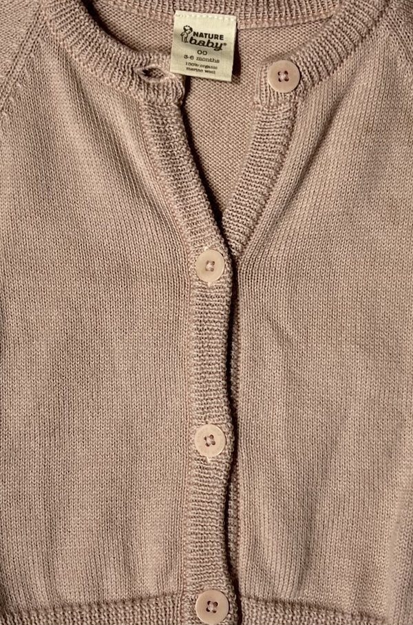 Nature Baby 100% Wool Cardigan - 3-6M