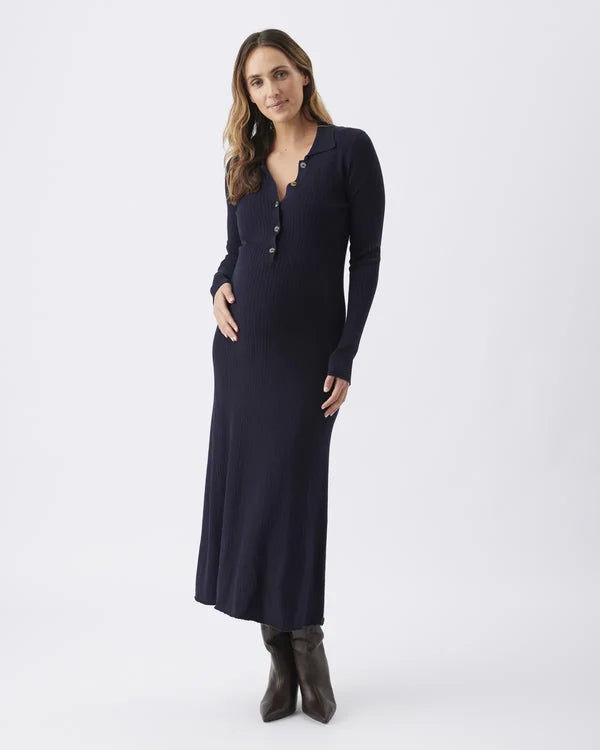 Ripe β Hollie Nursing Knit Dress Midnight