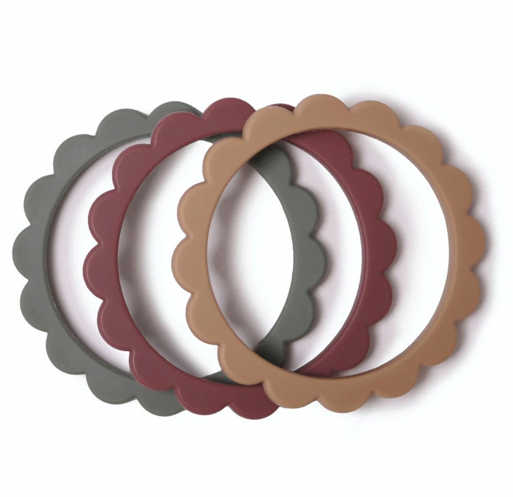 Mushie - Flower Teething Bracelet 3 Pack