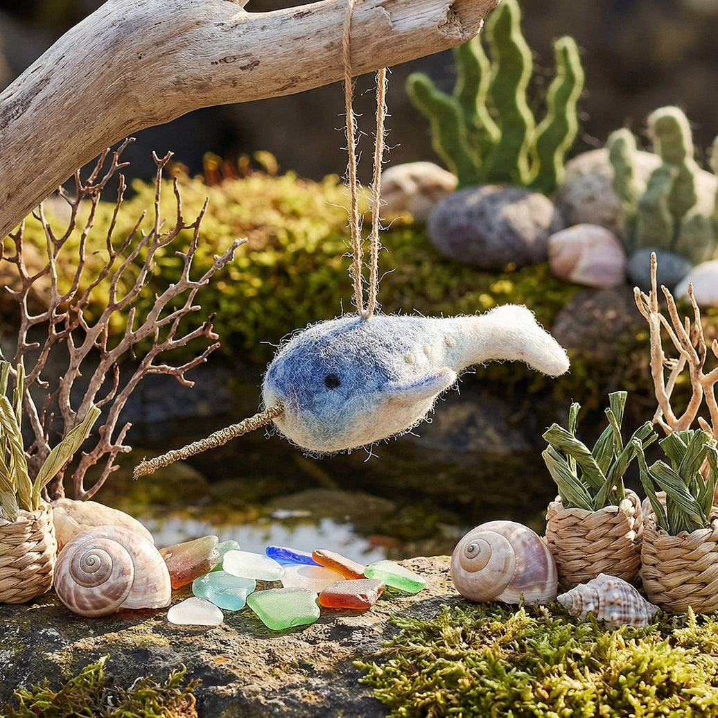 Felt Narwhal Ornament