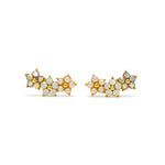 Load image into Gallery viewer, Floral Climber Earrings - White
