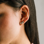 Load image into Gallery viewer, Floral Climber Earrings - White
