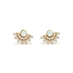 Load image into Gallery viewer, Nico Fan Earrings - White Opal
