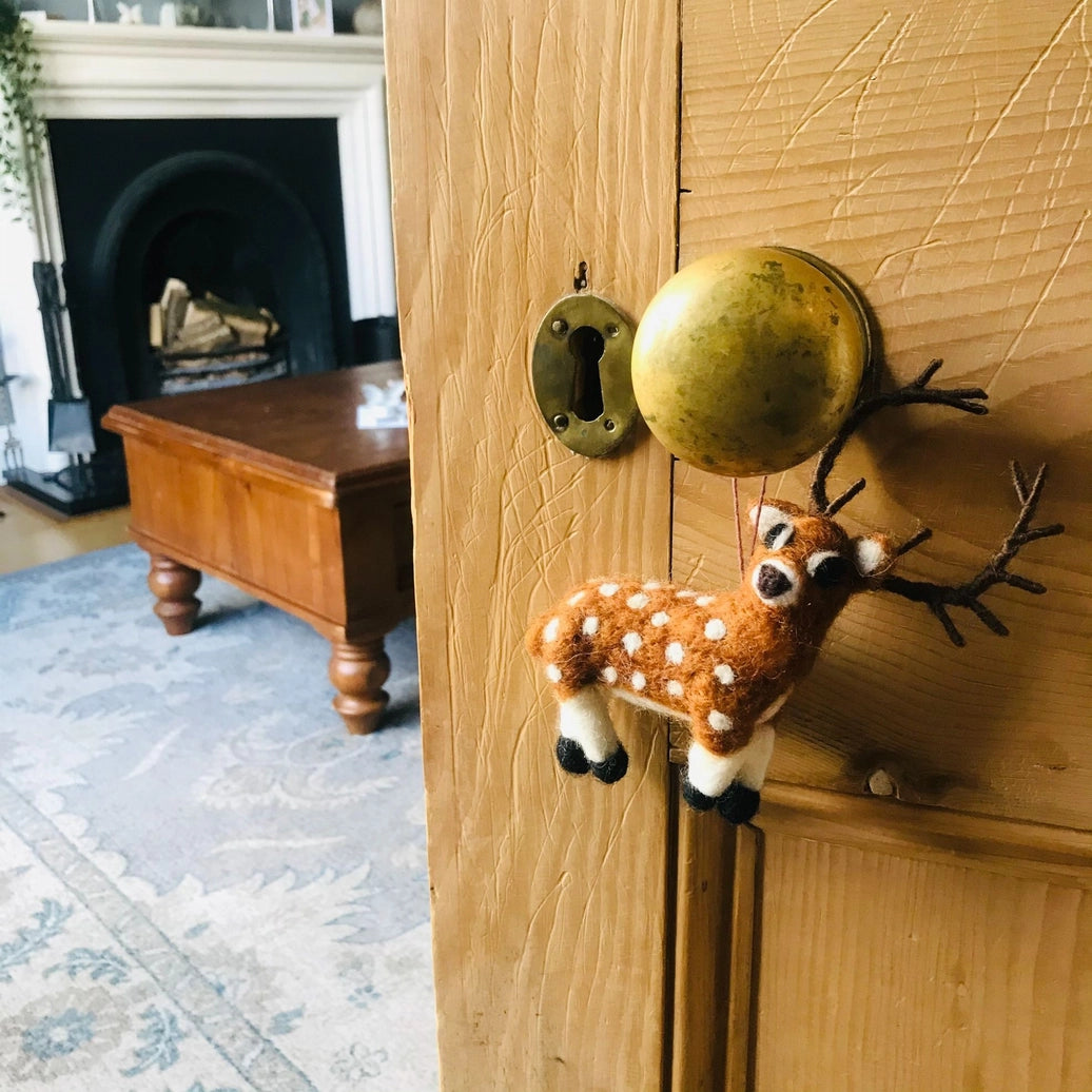 Felt Stag Hanging Ornament