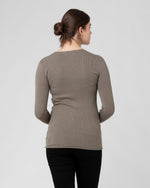 Load image into Gallery viewer, Zoe Button Up Nursing Knit Olive
