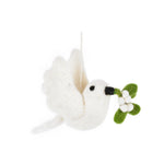 Load image into Gallery viewer, Felt Mistletoe Dove Ornament
