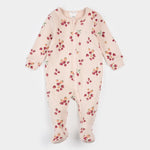 Load image into Gallery viewer, Strawberry Print on Soft Pink Ribbed Sleeper
