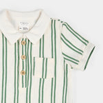 Load image into Gallery viewer, Fern &amp; Off-White Beach Terry Romper
