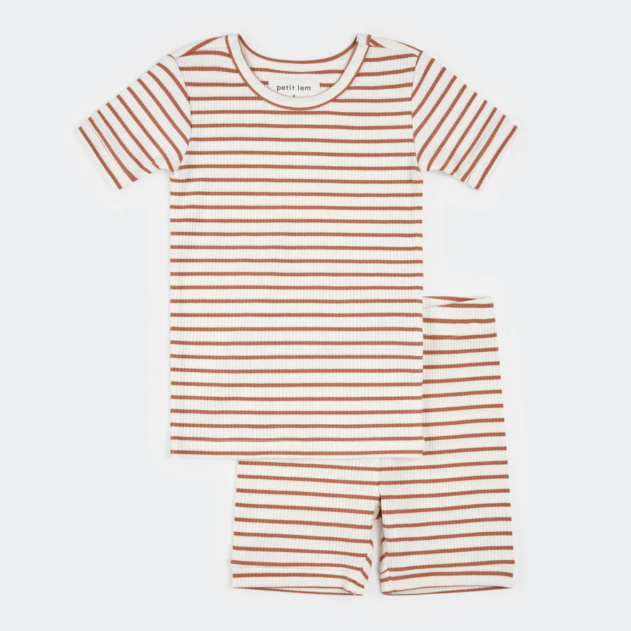Brick Stripe PJ Summer Short Set