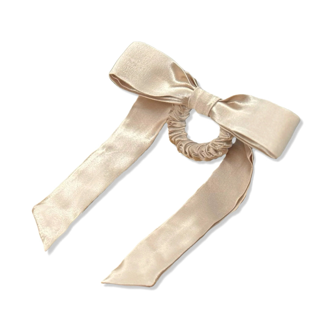 Silk Skinny Bow Scrunchie