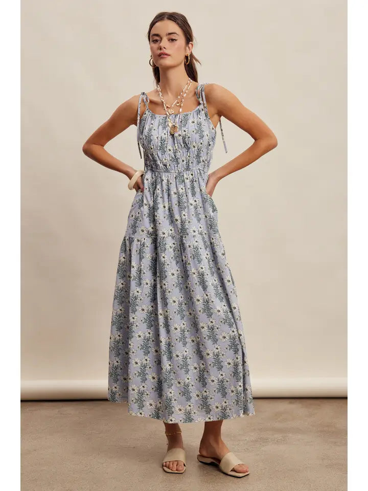 Bluebell Bloom Smocked Maxi Dress