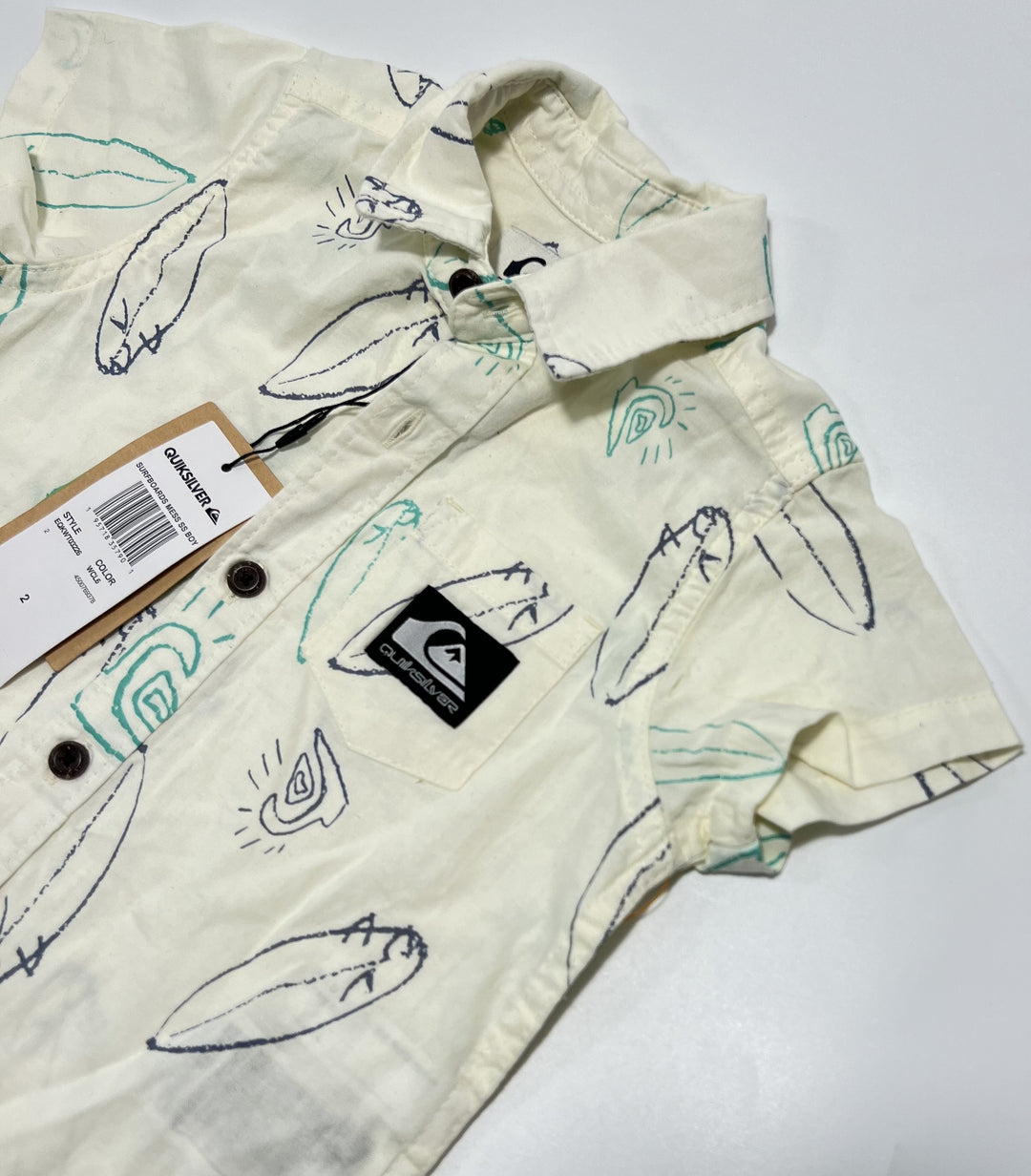 Quiksilver NWT Button Up Top - 2Y