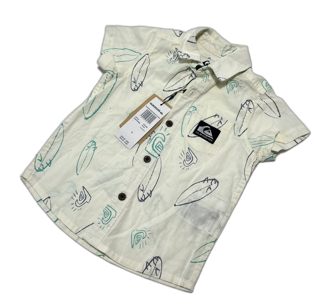 Quiksilver NWT Button Up Top - 2Y