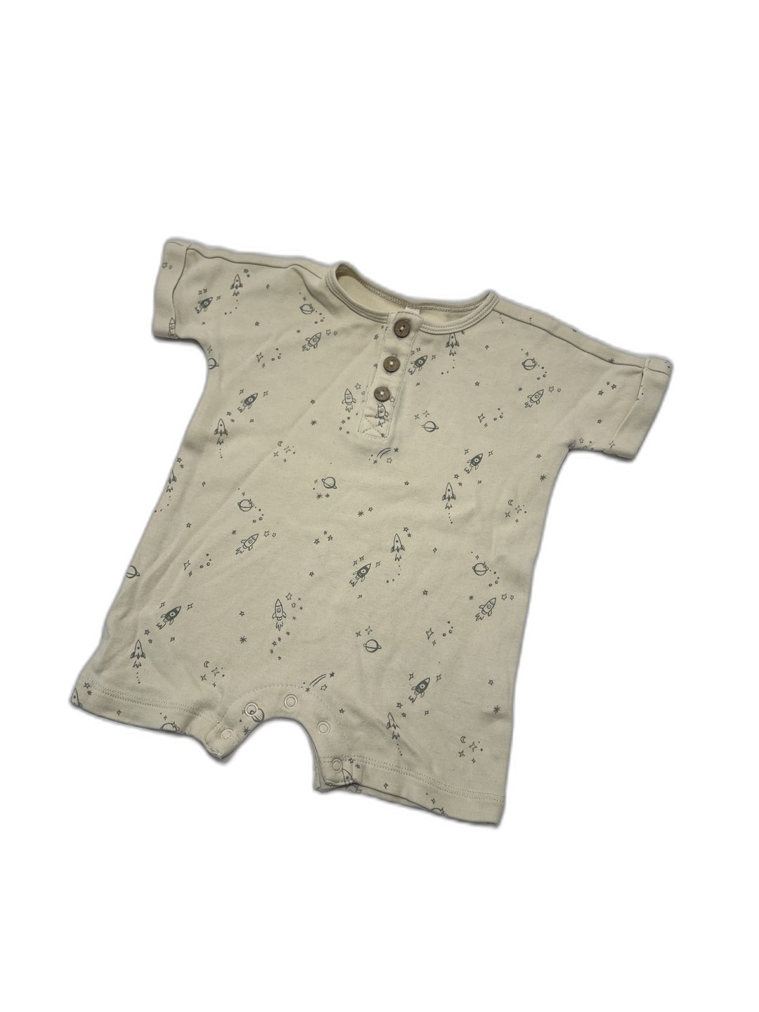 Quincy Mae Short Romper - 3-6M