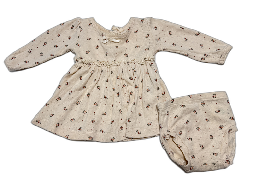 Quincy Mae Dress + Bloomer - 0-3M