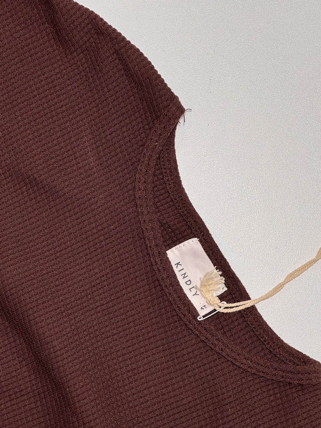 Kindly NWT Waffle LS Top - 4Y
