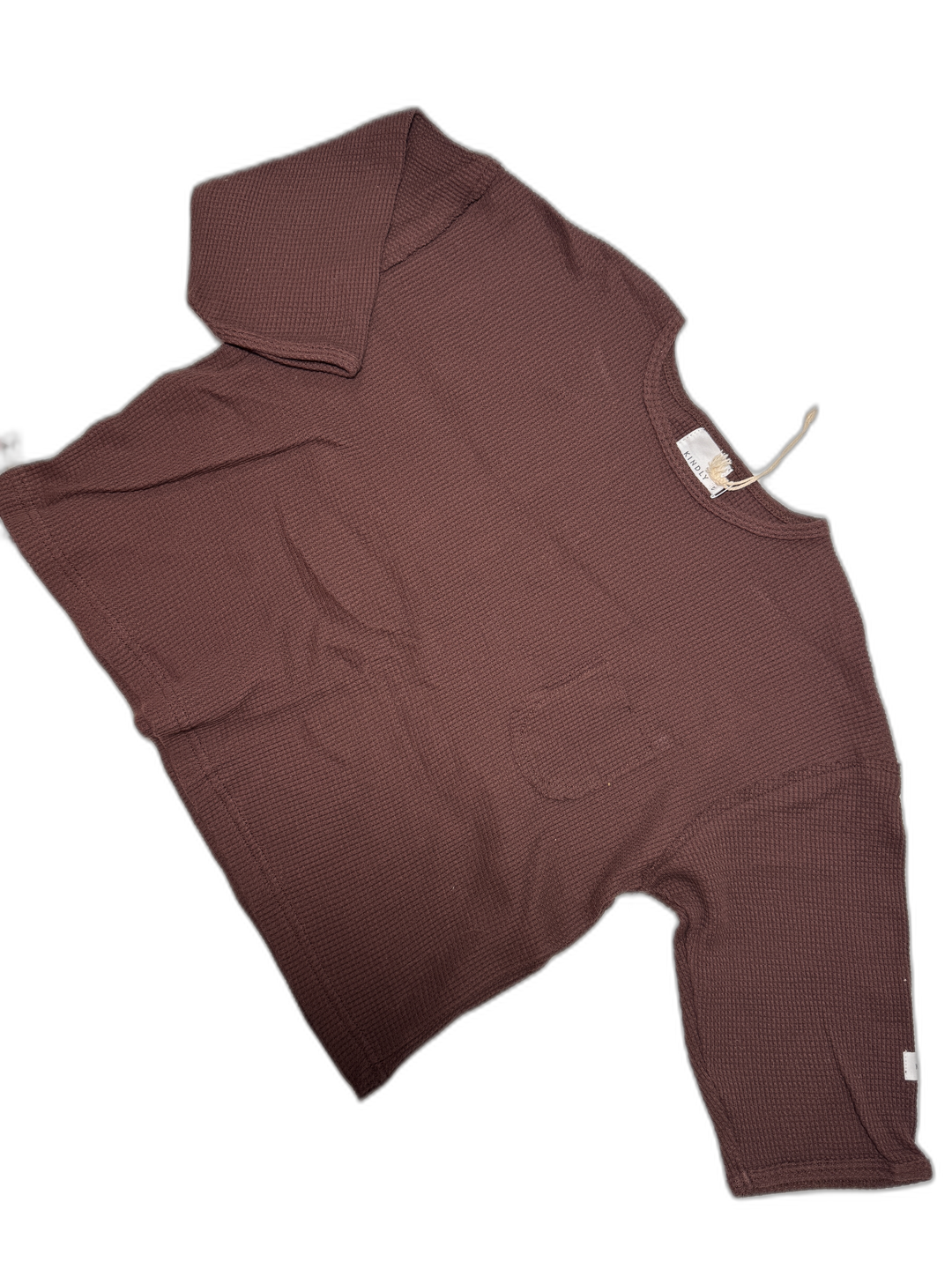 Kindly NWT Waffle LS Top - 4Y