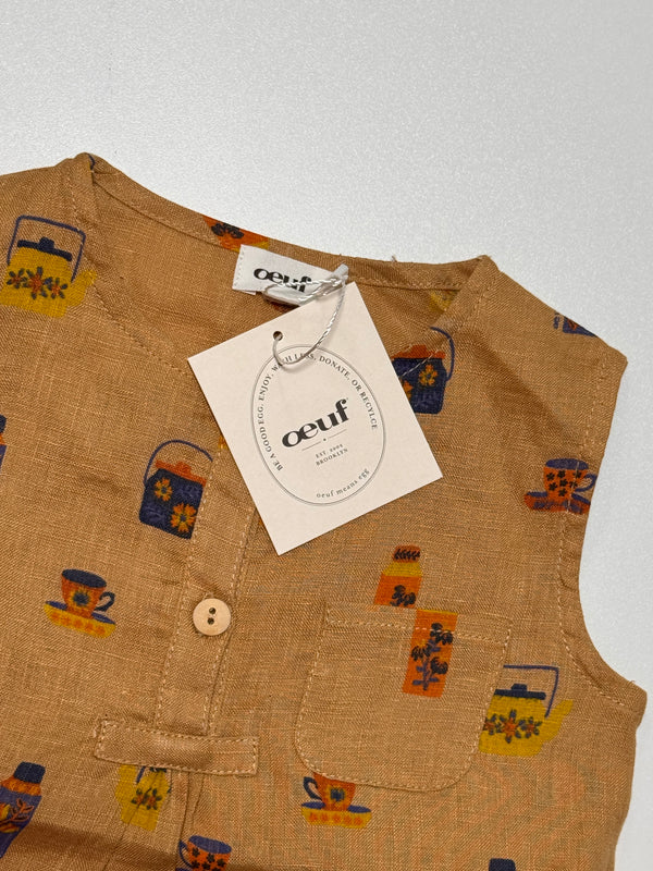 Oeuf NWT Linen Romper - 18-24M