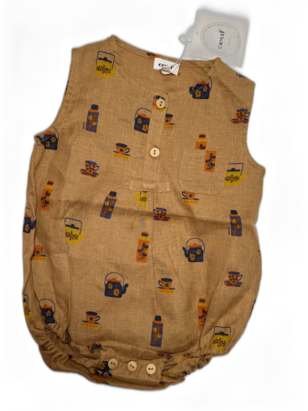 Oeuf NWT Linen Romper - 18-24M