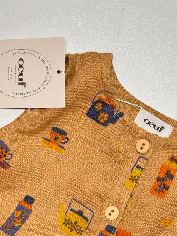 Oeuf NWT Linen Romper - 6-12M