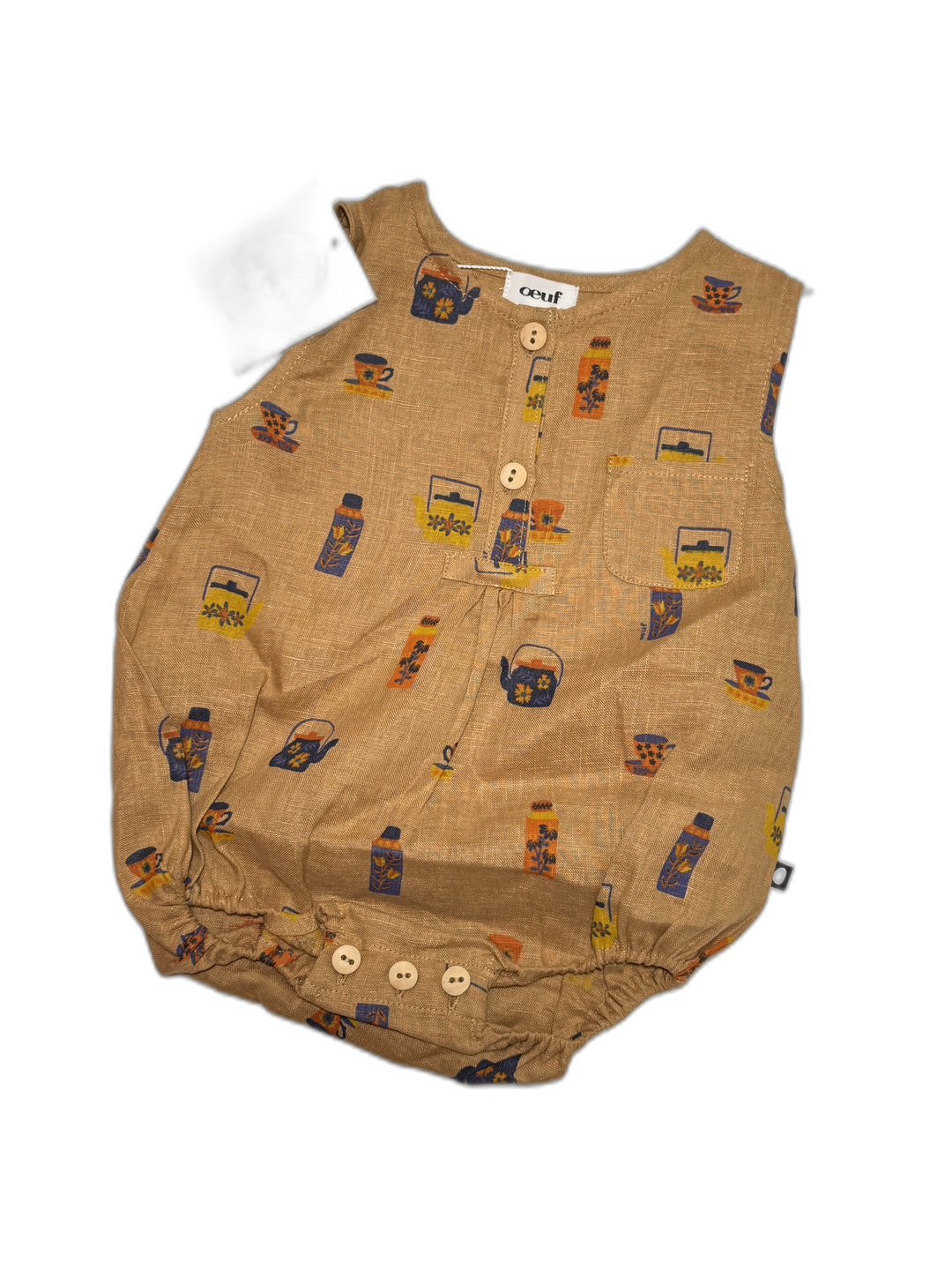 Oeuf NWT Linen Romper - 6-12M