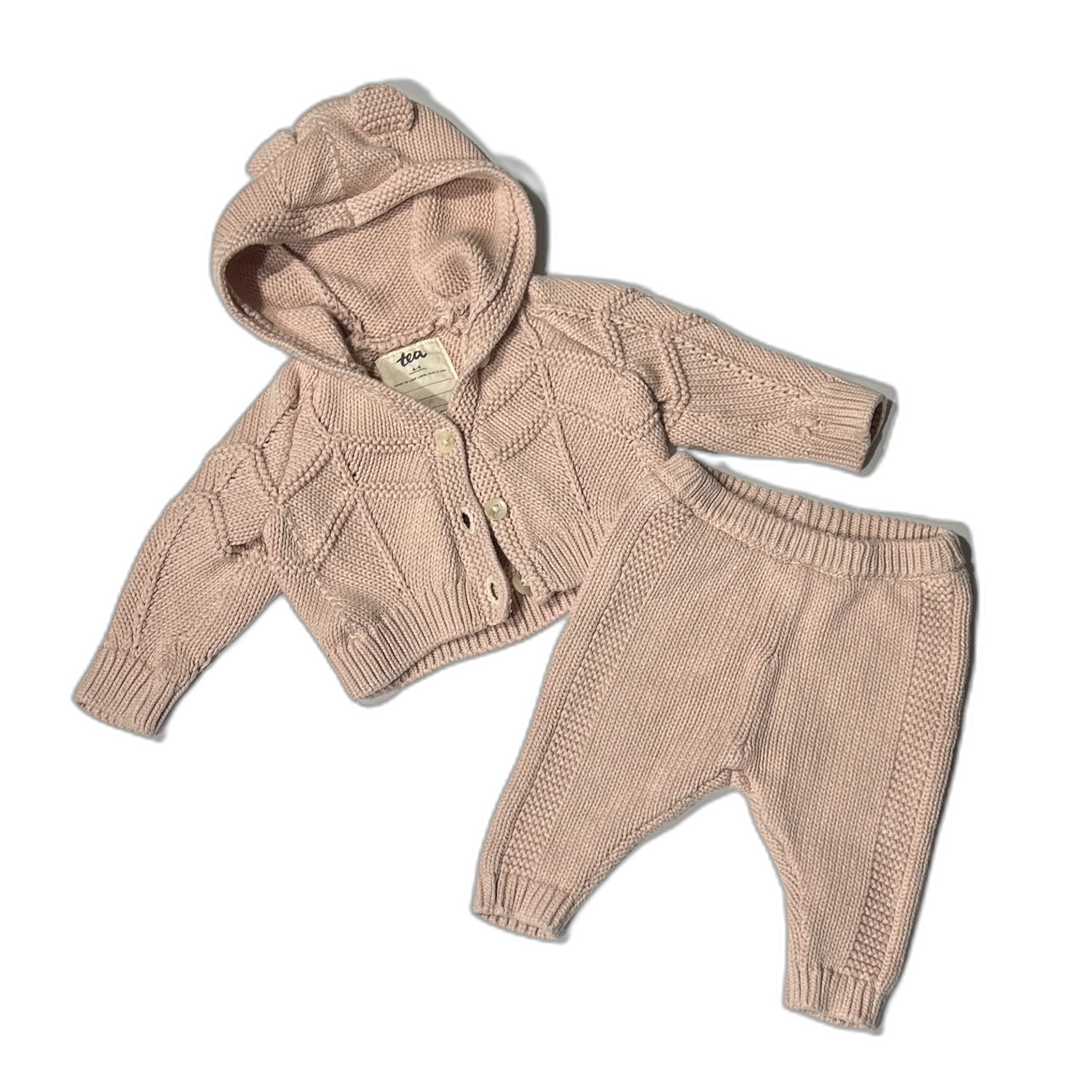 Tea Knit Cardigan & Pant Set - 6-12M