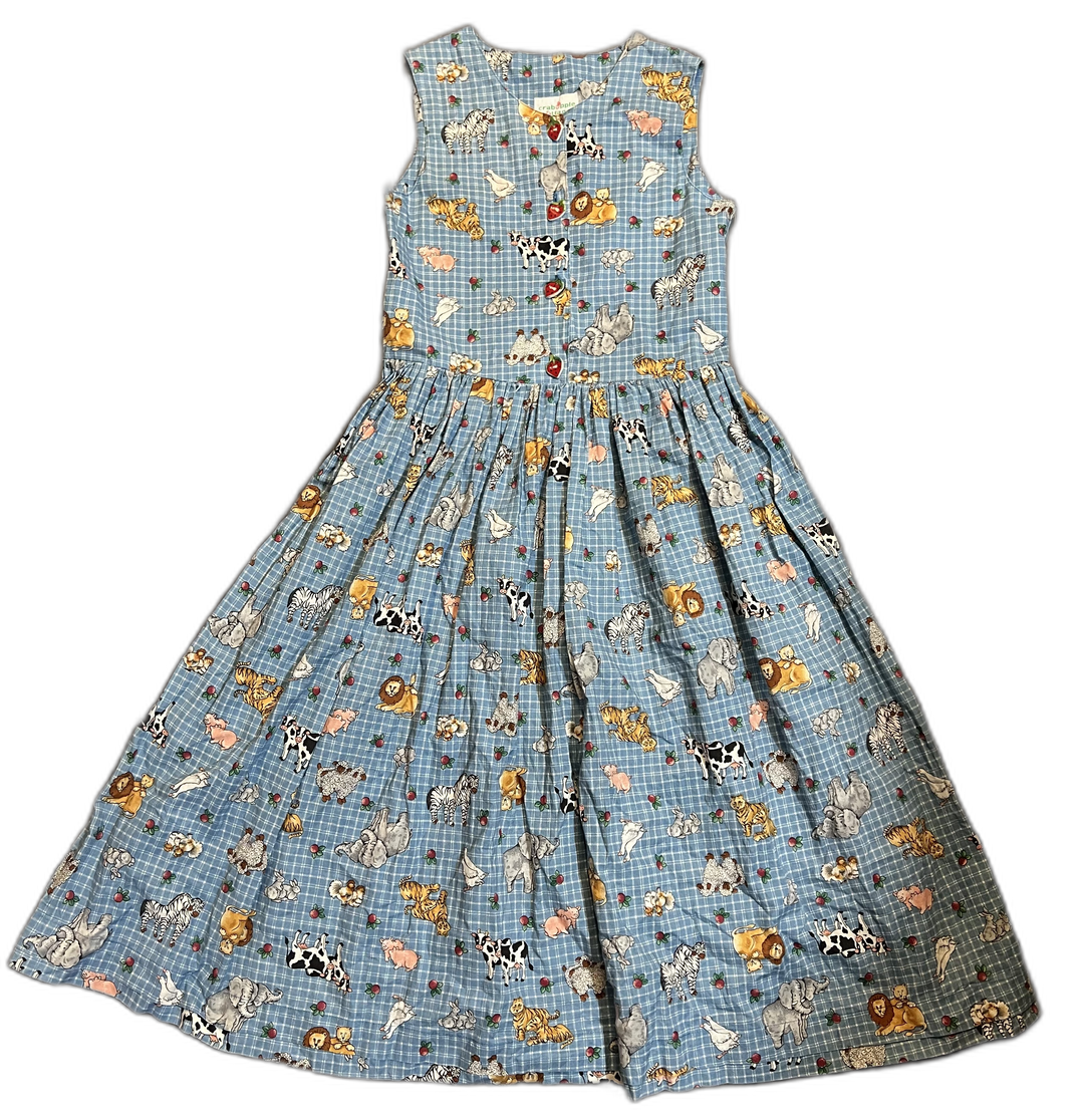 Crab Apple Cottage Vintage Cotton Dress - 12Y