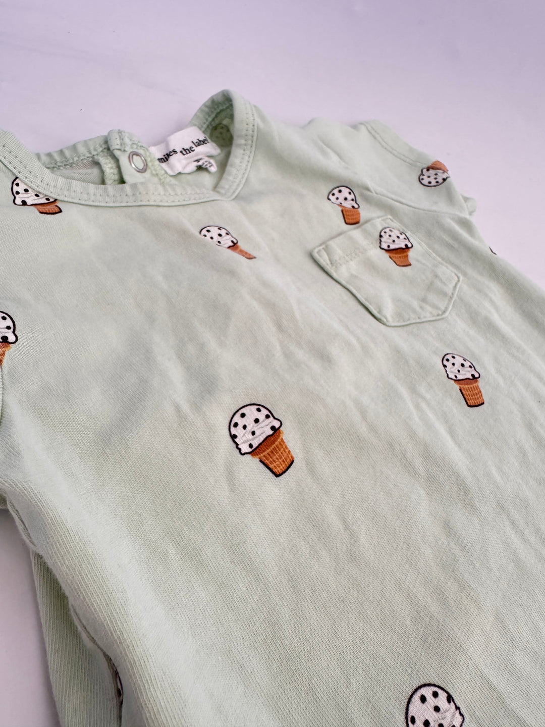 Miles the Label Romper - 6-9M 6-9M / Green Ice Creams