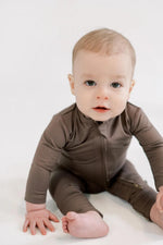 Load image into Gallery viewer, Little Lott - Bamboo Romper in Espresso
