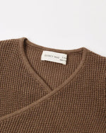Load image into Gallery viewer, Quincy Mae - Knit Wrap Top – Cocoa
