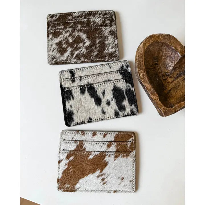 Cowhide Clear Id Card Holder