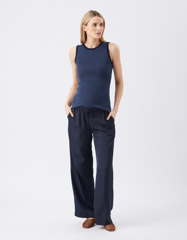 Tamara Satin Pull-on Pants