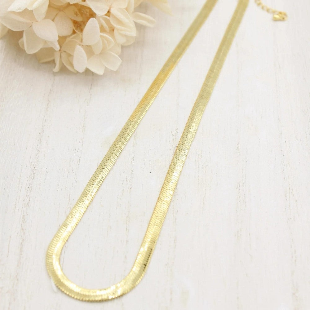 Elisa Maree Jewelry - Ophidia Herringbone Chain