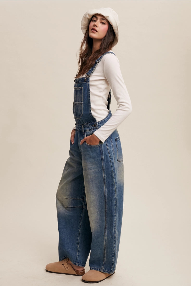 Barrel Jean Denim Overall