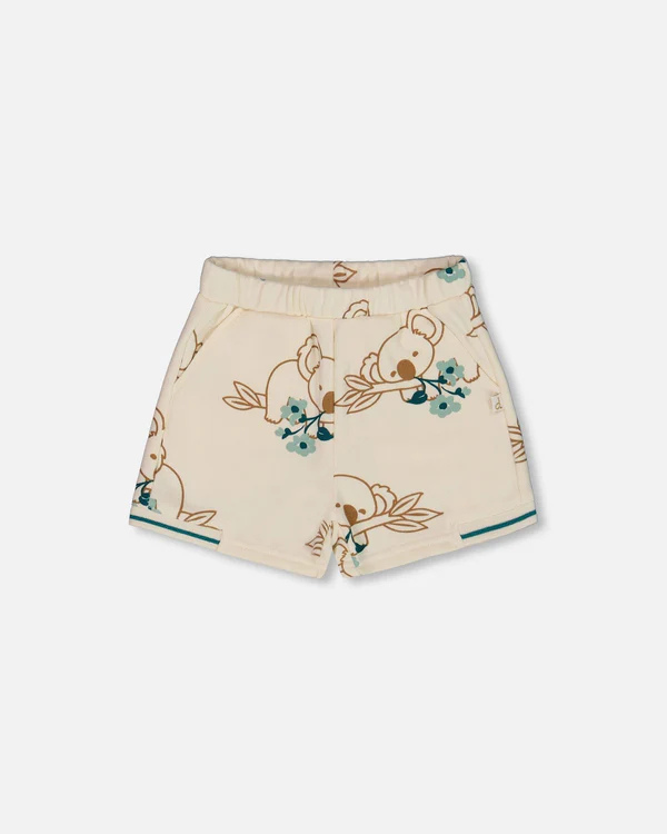 deux par deux - French Terry Short Off-White And Koala