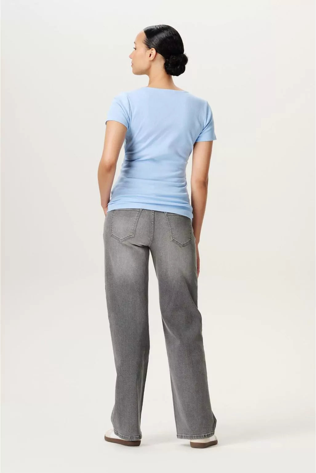 Wide Leg Lemi Jeans - Grey