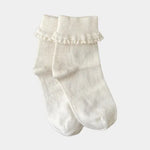 Load image into Gallery viewer, Organic Cotton Lace Kids Socks – Dye-Free, Sensitive Skin Friendly
