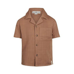 Load image into Gallery viewer, Koko Noko - boys' short sleeve blouse soft brown
