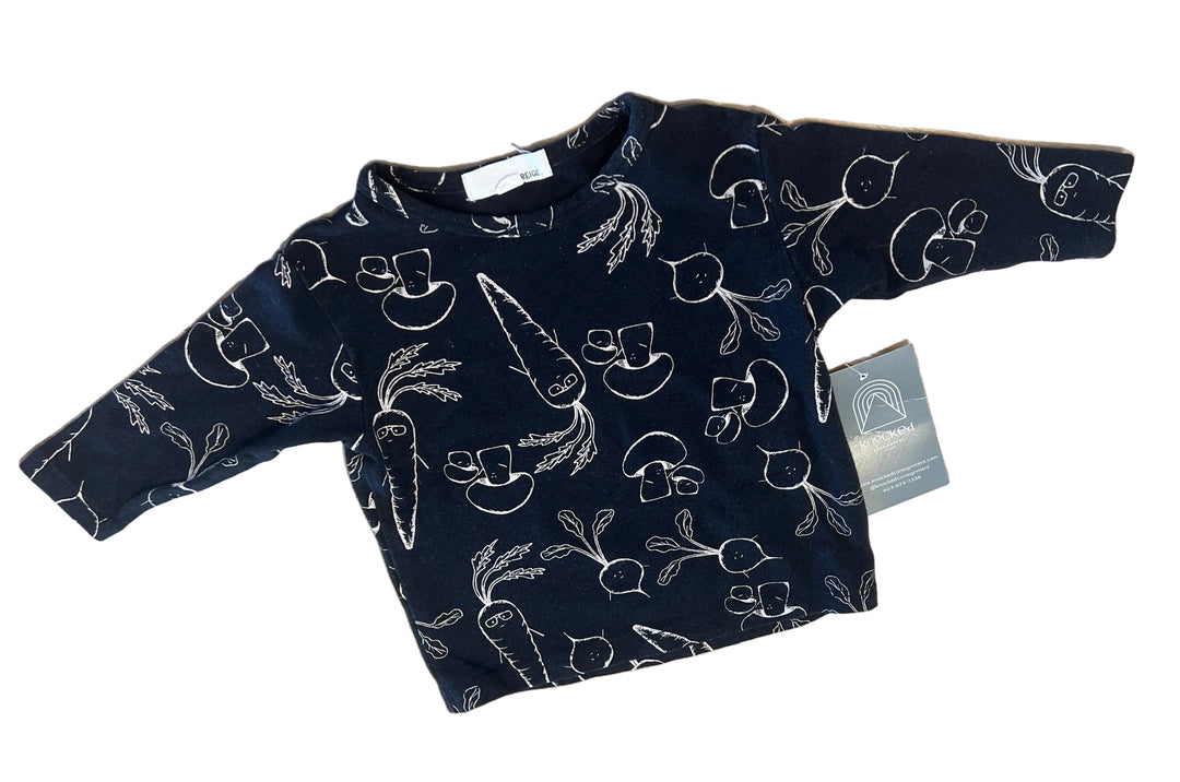 Greige Veggie Top - 6-12M