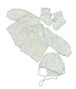 Load image into Gallery viewer, Handmade Cardigan + Booties - 3-6M
