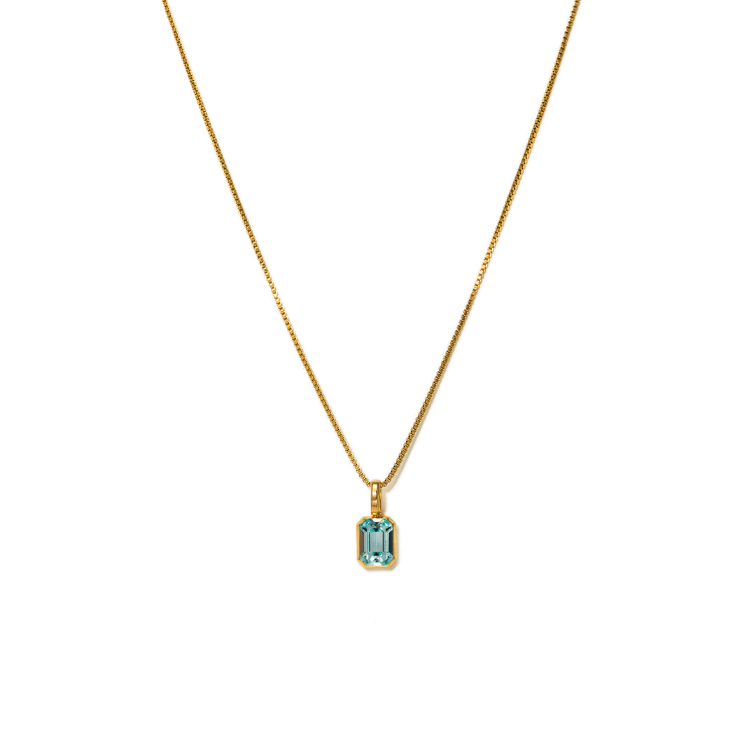 Waterproof Birthstone Necklace - Mar
