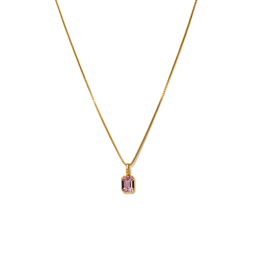 Waterproof Birthstone Necklace - OCT