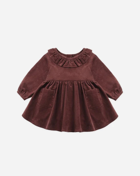 Quincy Mae - Simone Dress – Black Cherry Corduroy