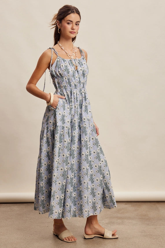 Bluebell Bloom Smocked Maxi Dress