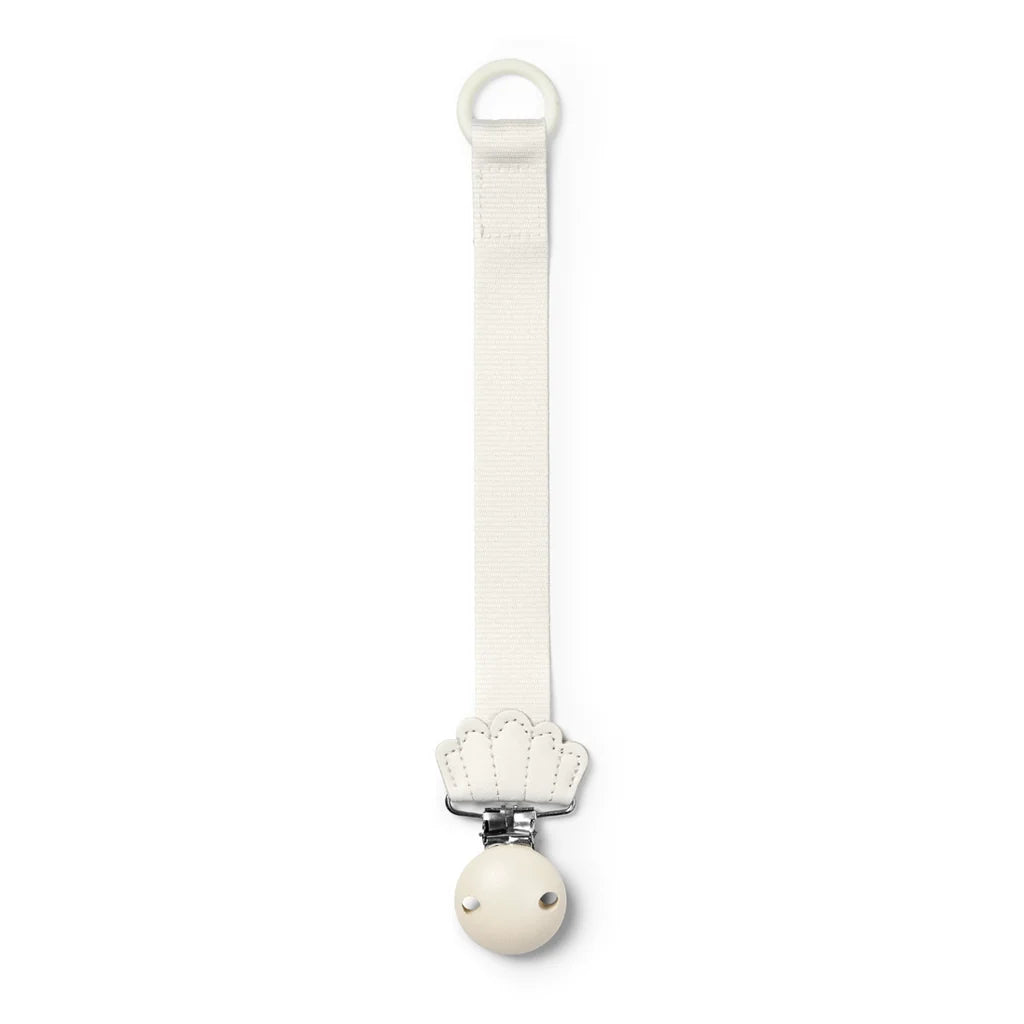 Elodie Details Pacifier Clip | Wood Vanilla White