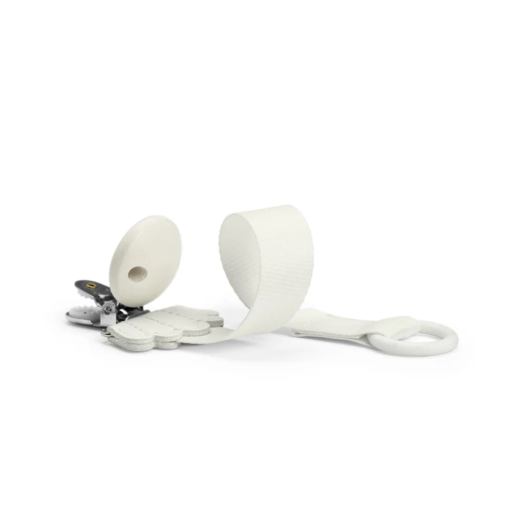 Elodie Details Pacifier Clip | Wood Vanilla White
