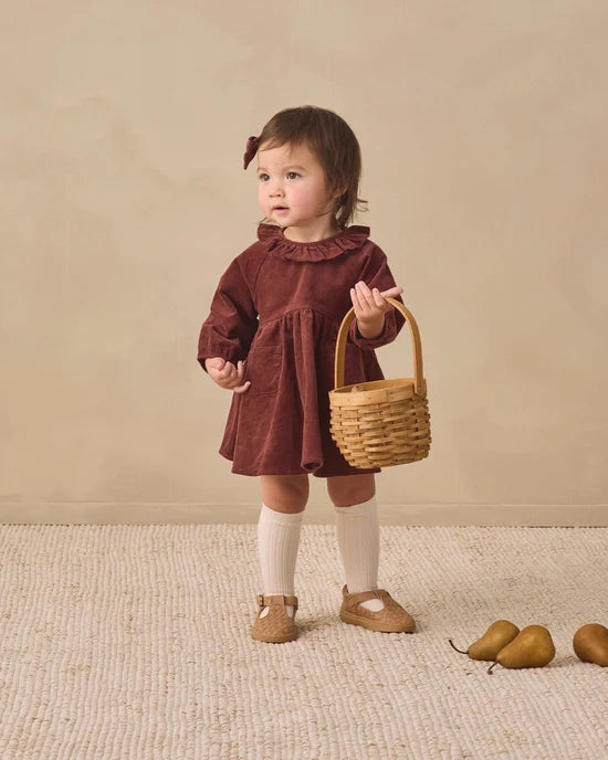 Quincy Mae - Simone Dress – Black Cherry Corduroy