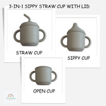 Load image into Gallery viewer, Sippy cup with straw + lid
