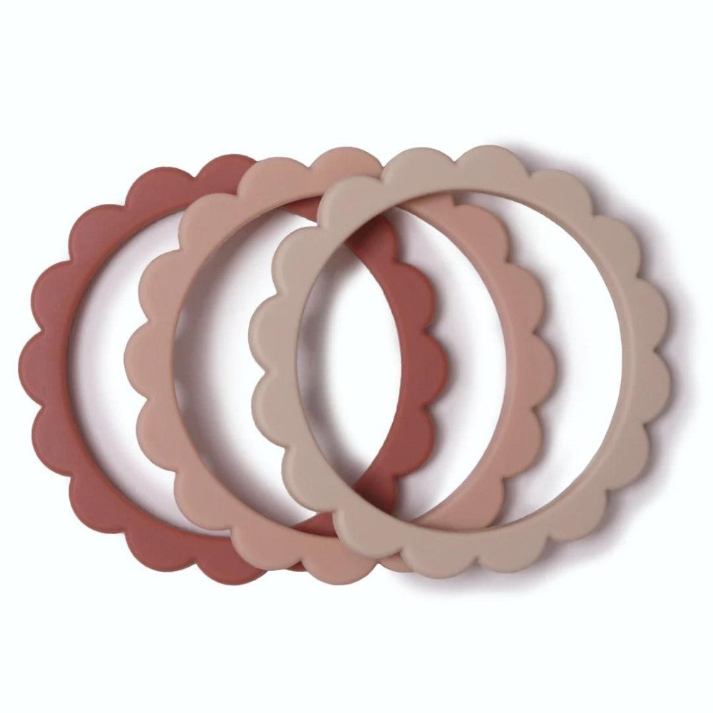 Mushie - Flower Teething Bracelet 3 Pack