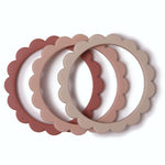 Load image into Gallery viewer, Mushie - Flower Teething Bracelet 3 Pack
